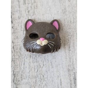 Brown cat face mask doll accessory toy figure costume